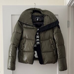 Olive Green Save The Duck Puffer Jacket